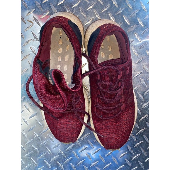 ADIDAS PURE BOOST BA8895‎ Shoes Men 9 Burgundy Red Athletic Sneakers Running - Picture 9 of 9